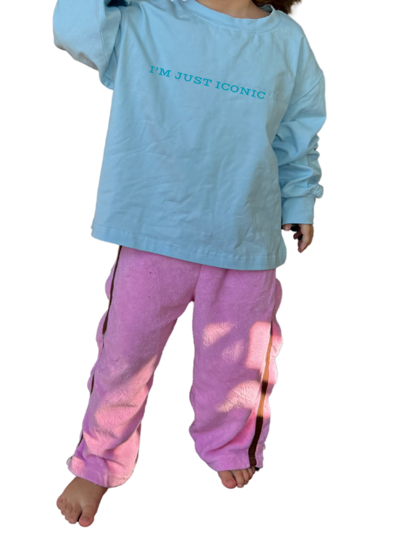 I’m Just Iconic Tee Powder Blue